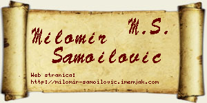 Milomir Samoilović vizit kartica